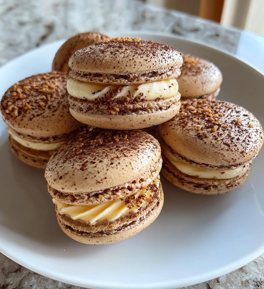 coffee macarons - detail 1