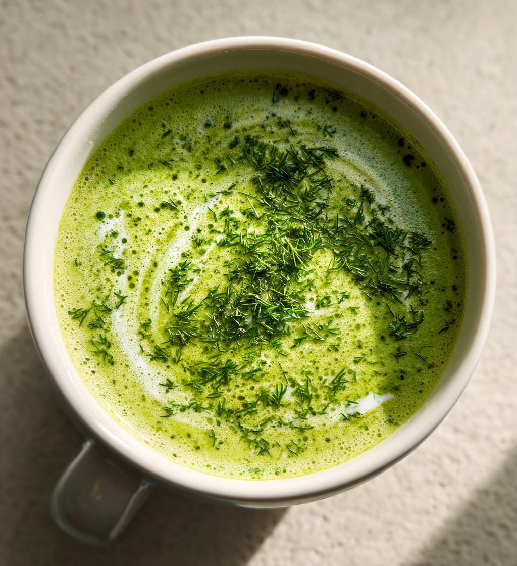 cold cucumber soup with yogurt and dill - detail 1