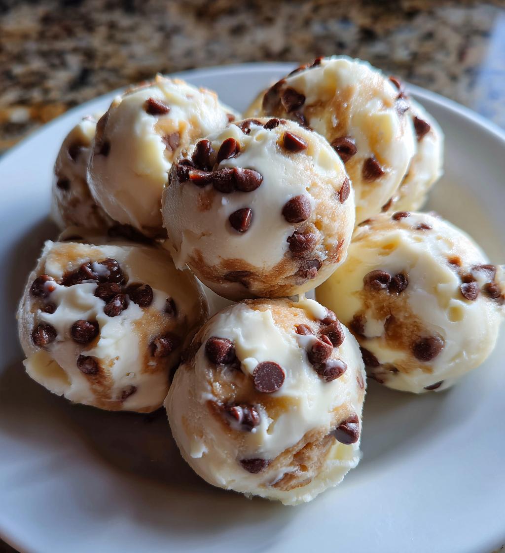 cookie dough frozen yogurt bites - detail 1