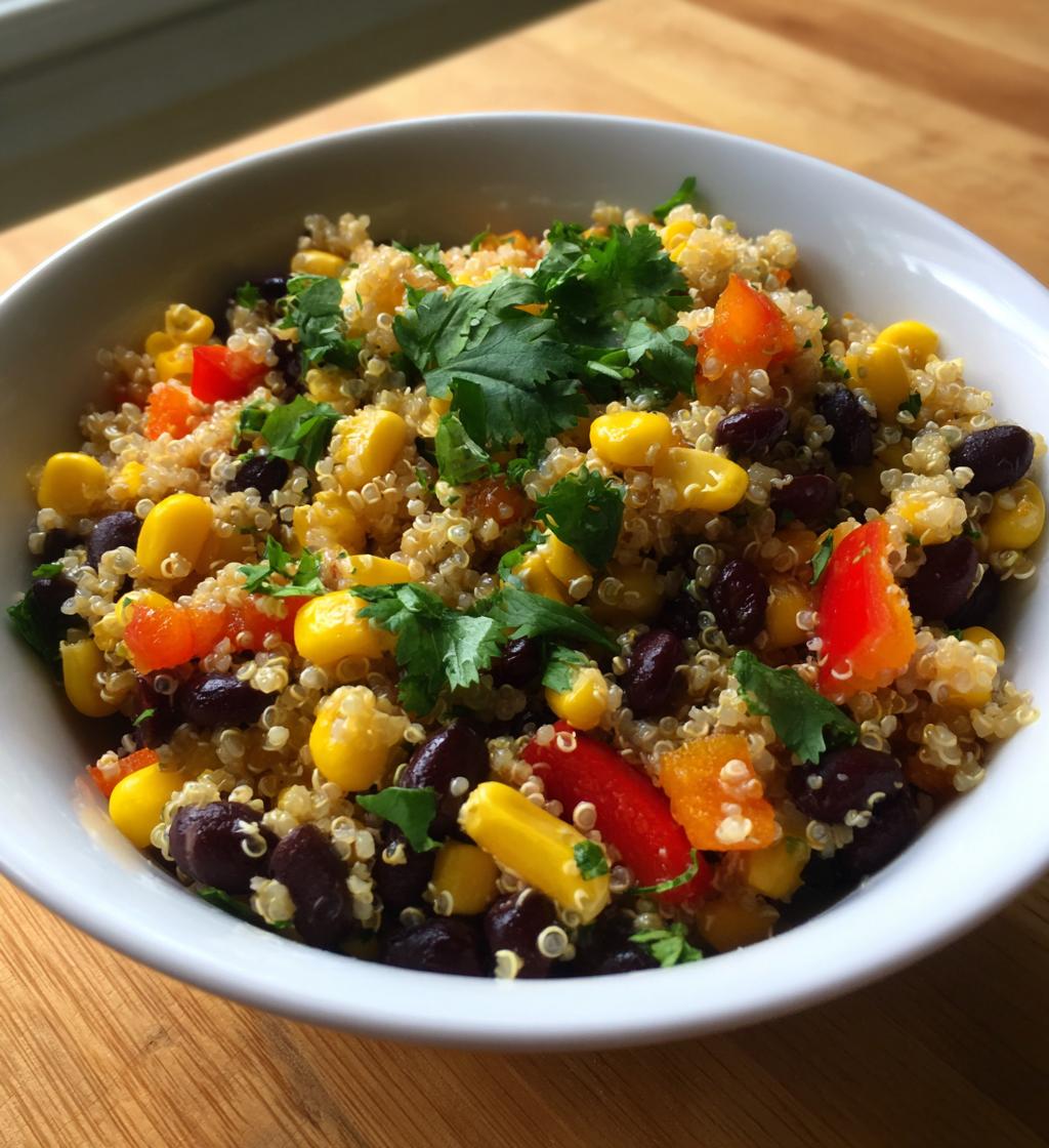 corn and black bean quinoa salad - detail 1