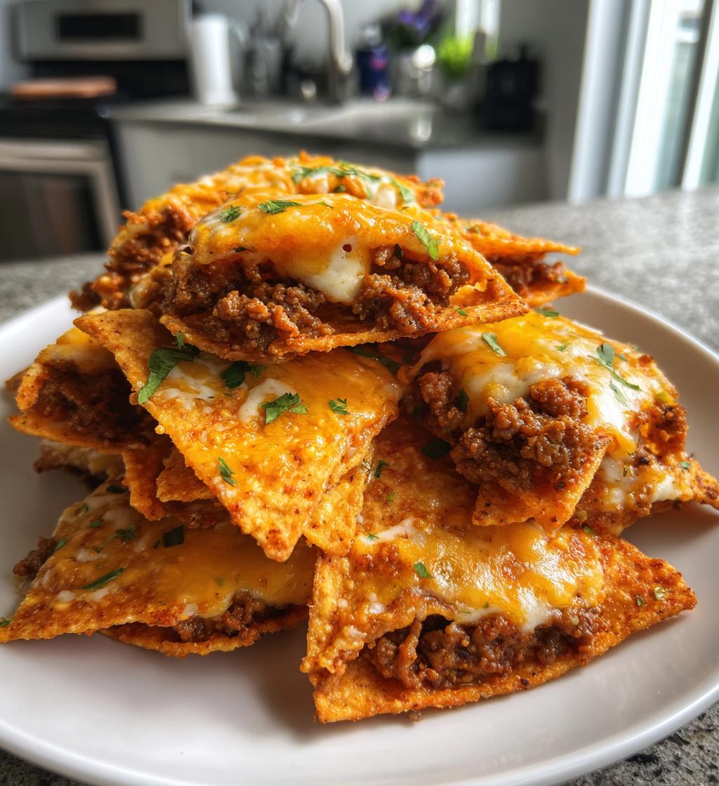 cream cheese and beef stuffed doritos - detail 1