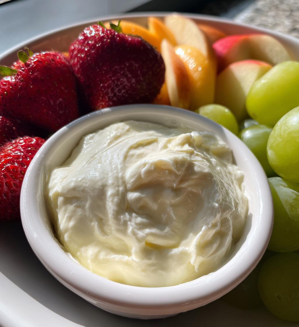 cream cheese fruit dip - detail 1