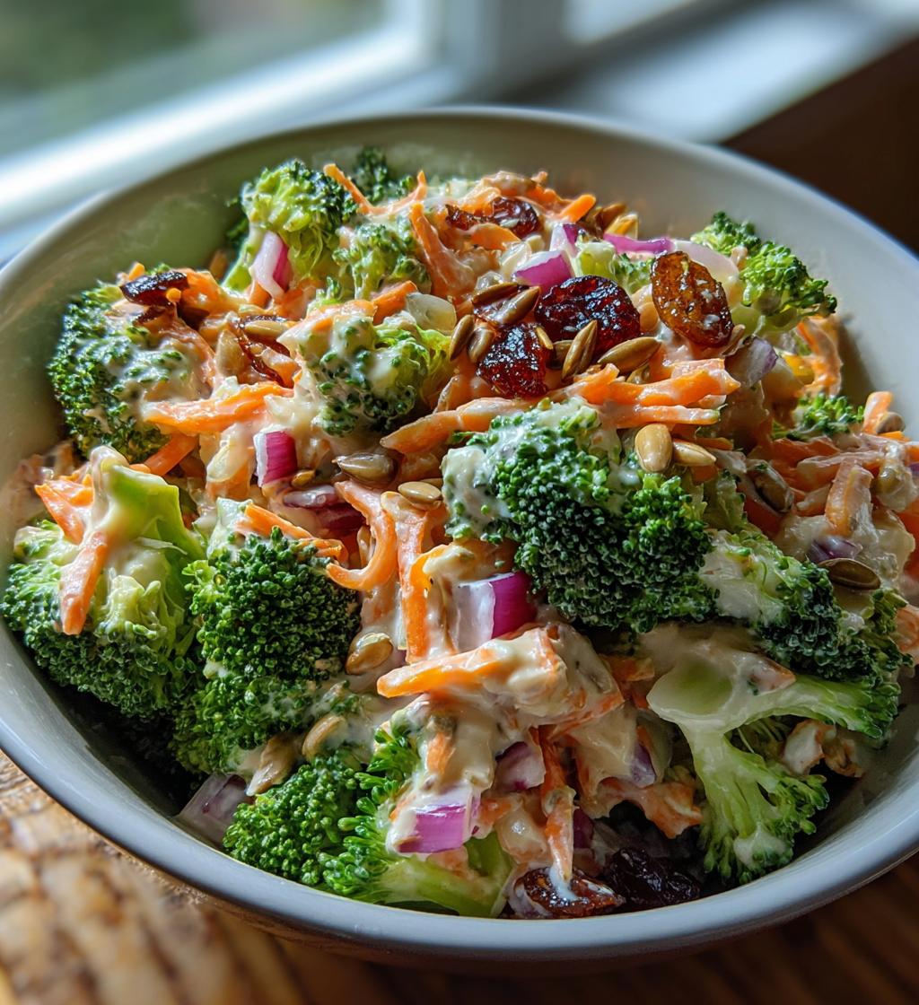 creamy broccoli salad - detail 1