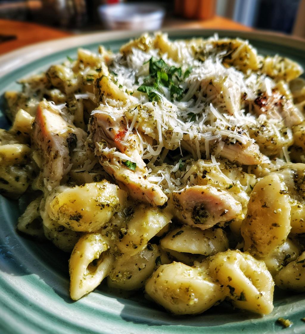 creamy chicken pesto pasta