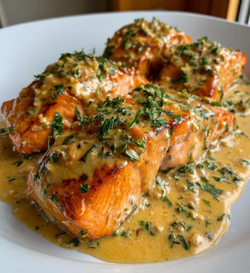 creamy garlic marry me salmon - detail 1