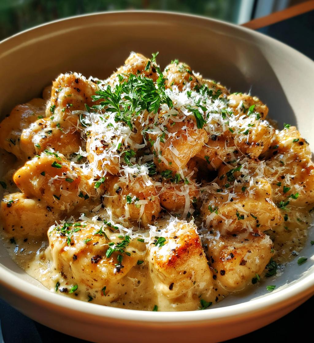 creamy garlic sauce with grilled chicken bites - detail 1