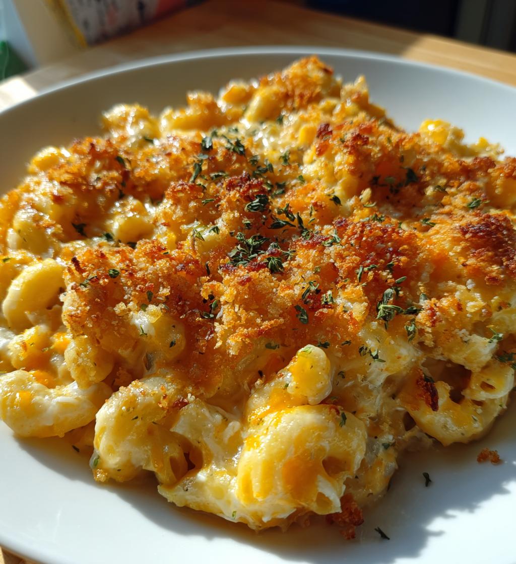 creamy macaroni and cheese casserole - detail 1