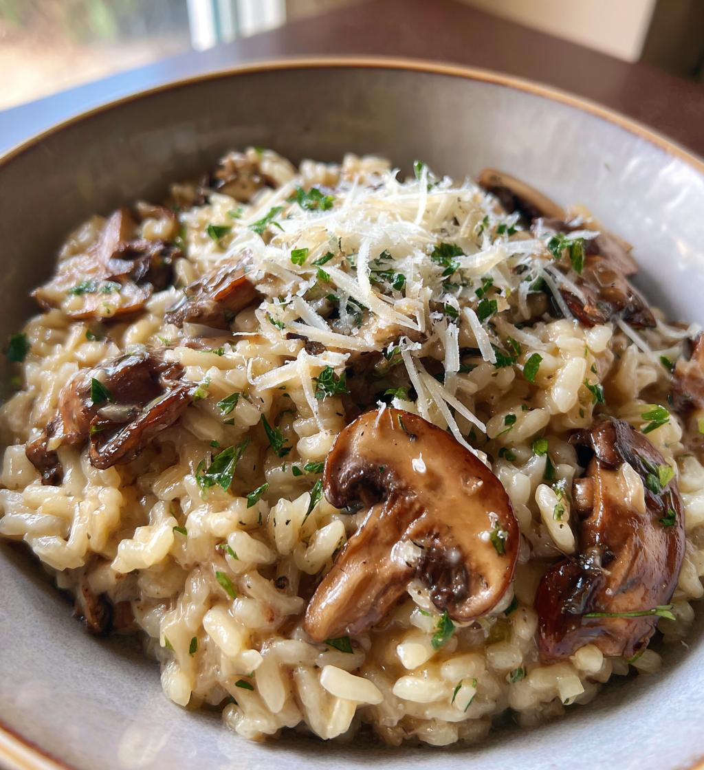 creamy mushroom risotto
