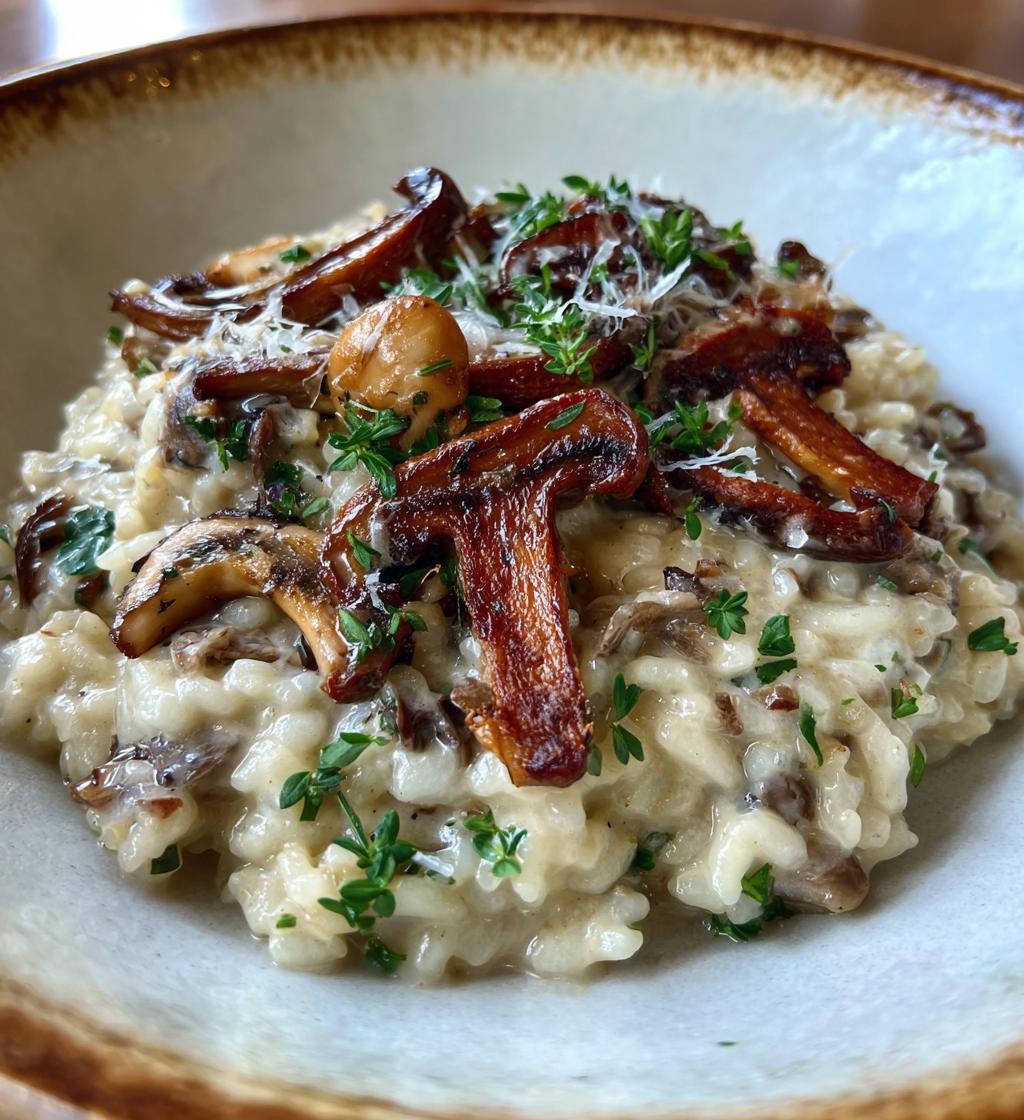 creamy mushroom risotto