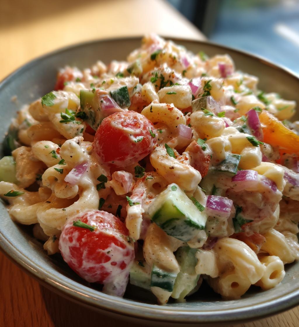 creamy pasta salad - detail 1