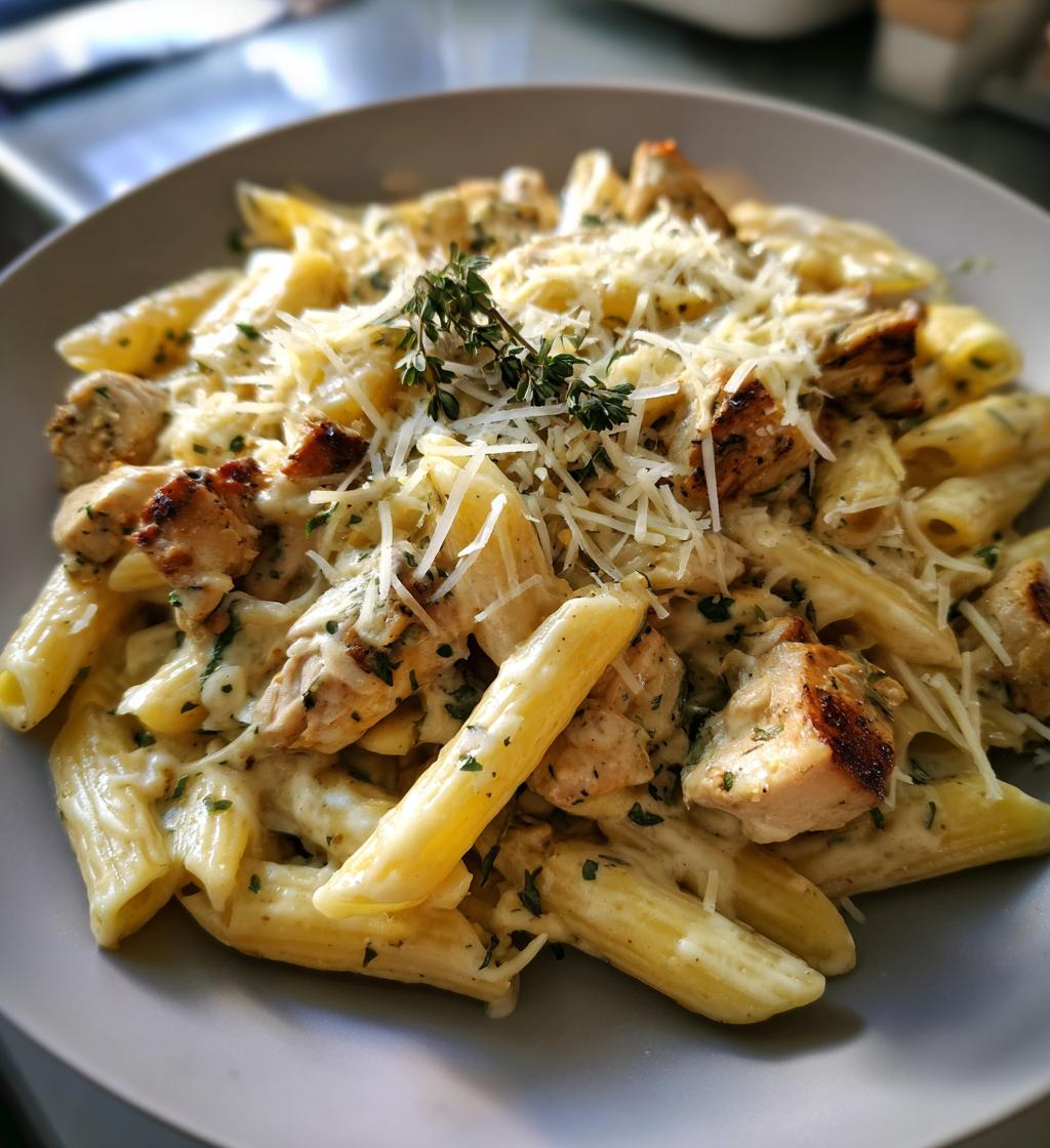 creamy ranch chicken pasta recipe - detail 1