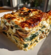 creamy spinach mushroom lasagna