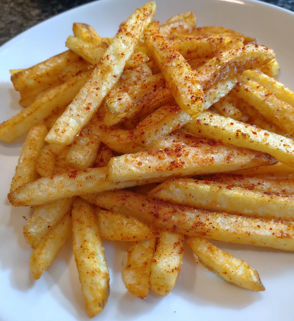 crispy air fryer seasoned french fries - detail 1