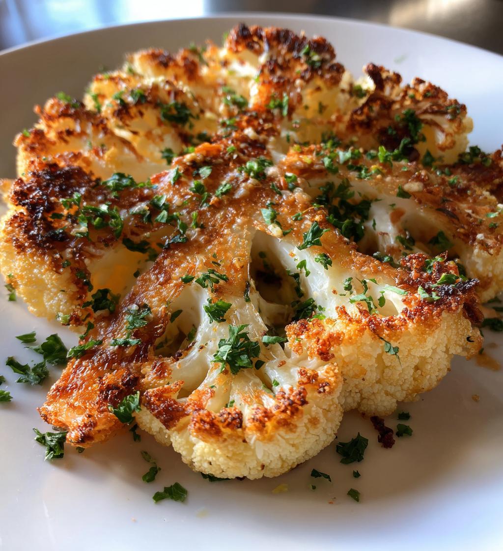 crispy baked cauliflower steaks - detail 1