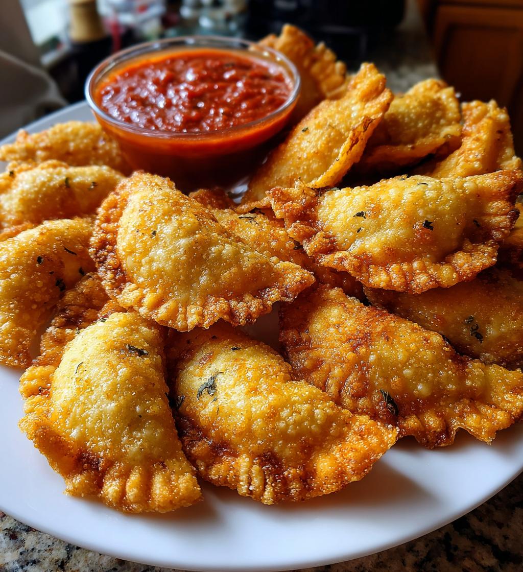 crispy fried ravioli - detail 1