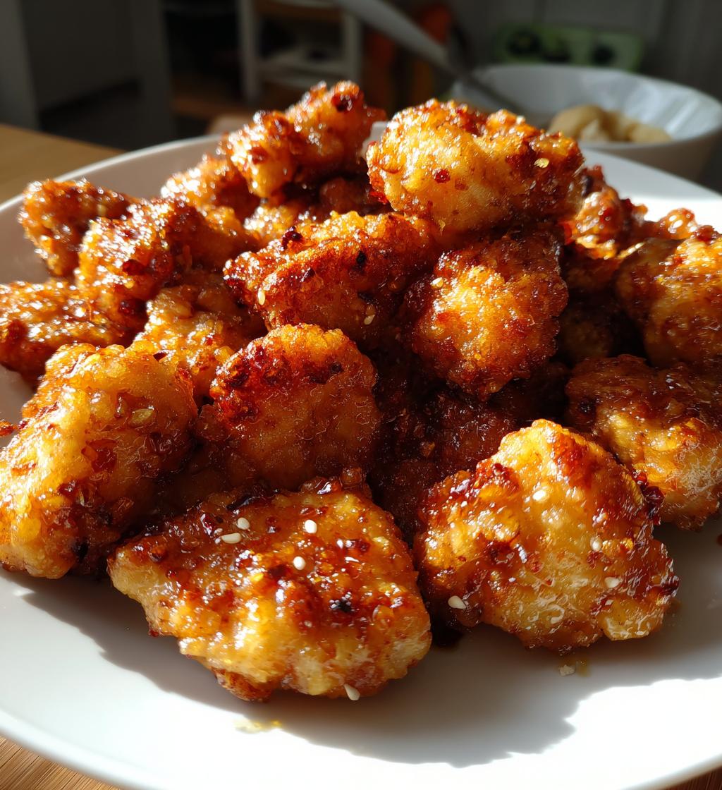 crispy honey chicken - detail 1