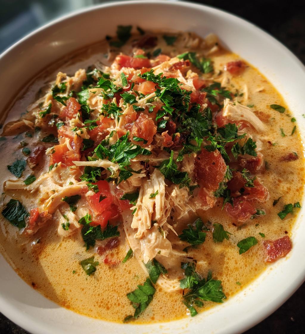 crock pot creamy chicken parmesan soup - detail 1