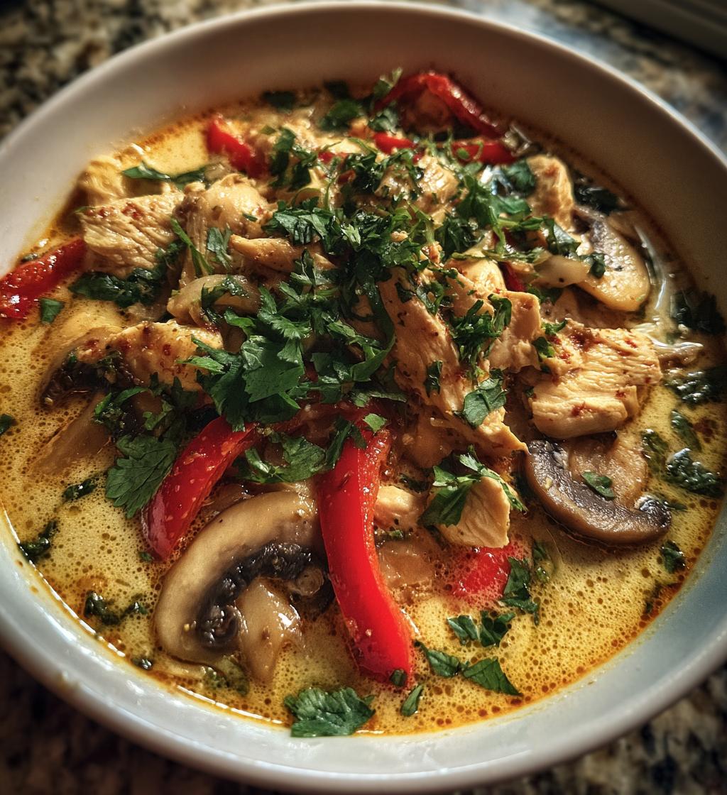 crockpot thai coconut chicken soup