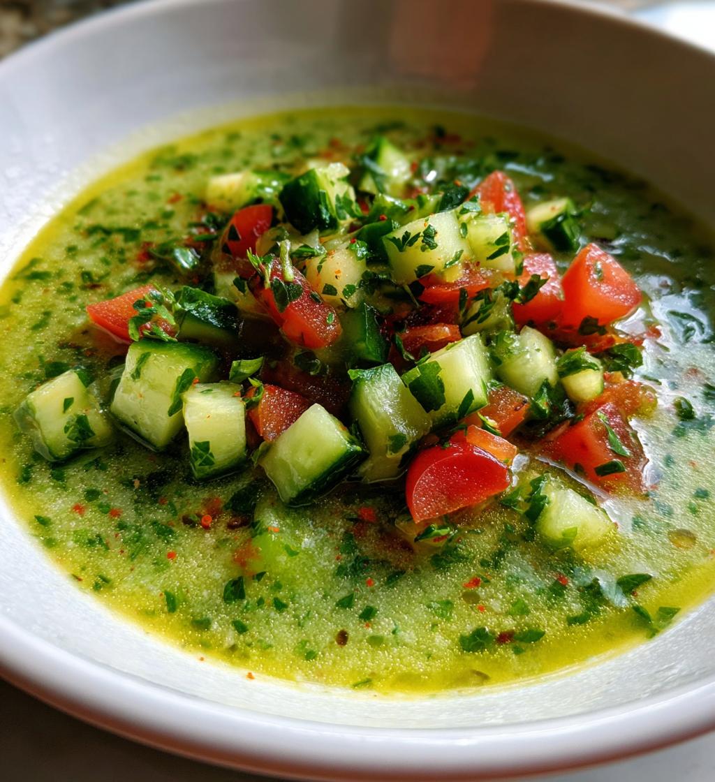 cucumber gazpacho - detail 1