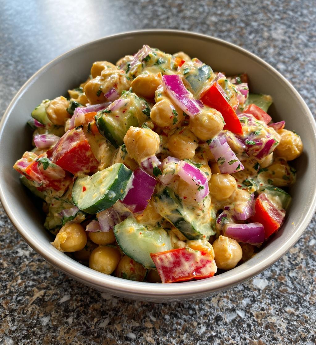 curried chickpea salad - detail 1