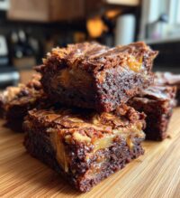 decadent caramel swirl brownies
