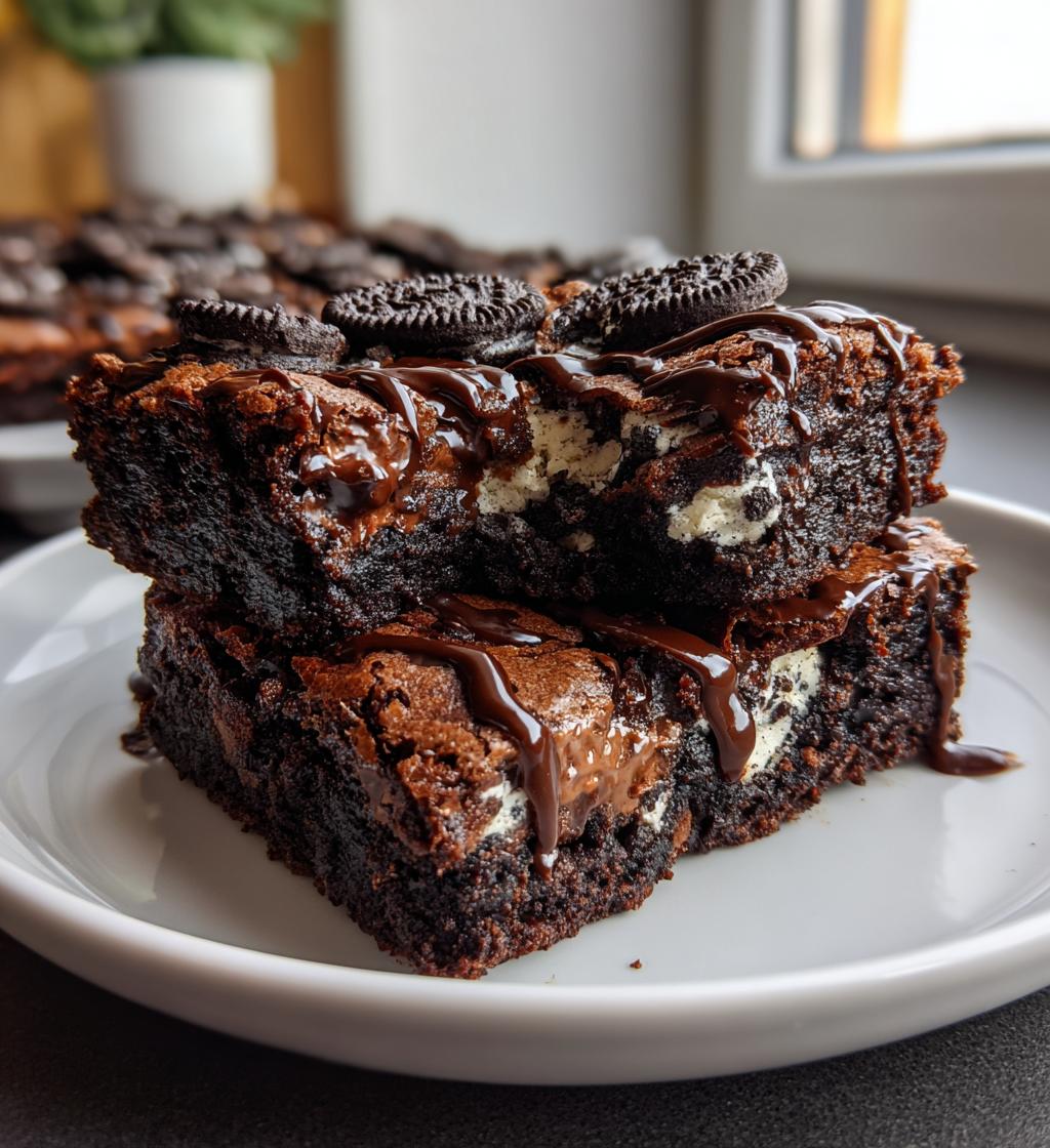decadent oreo brownies