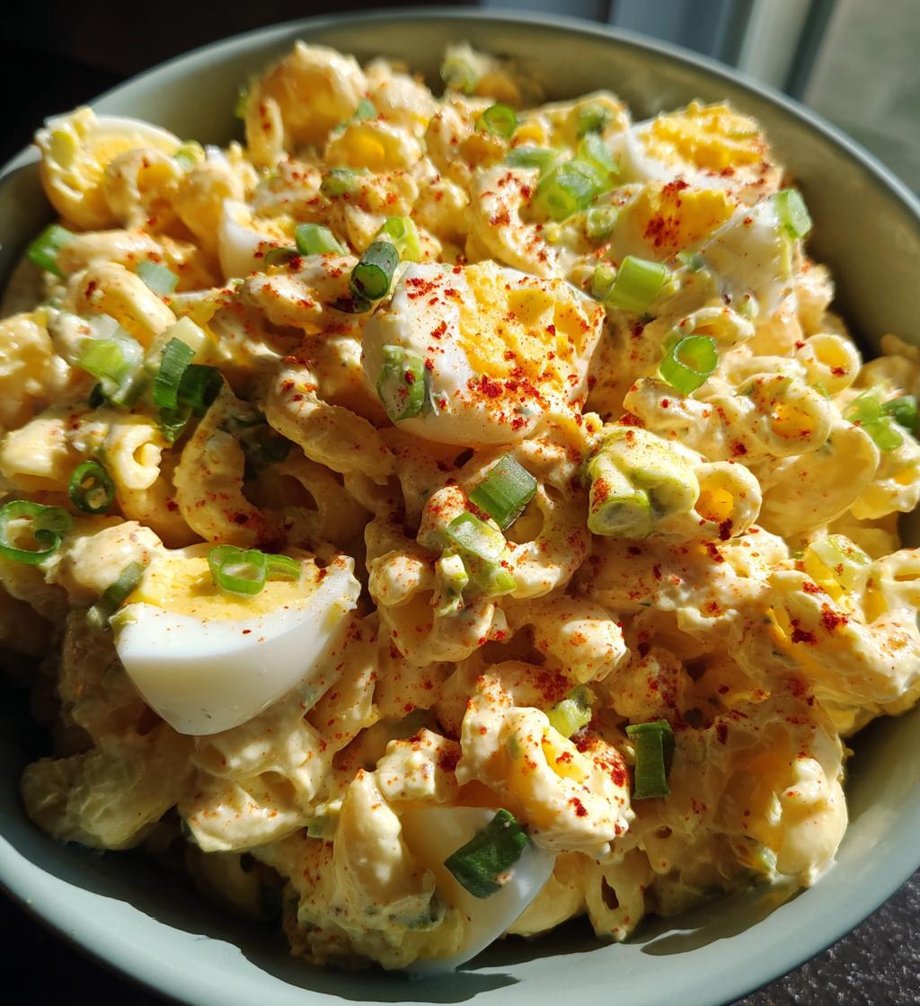 deviled egg macaroni salad