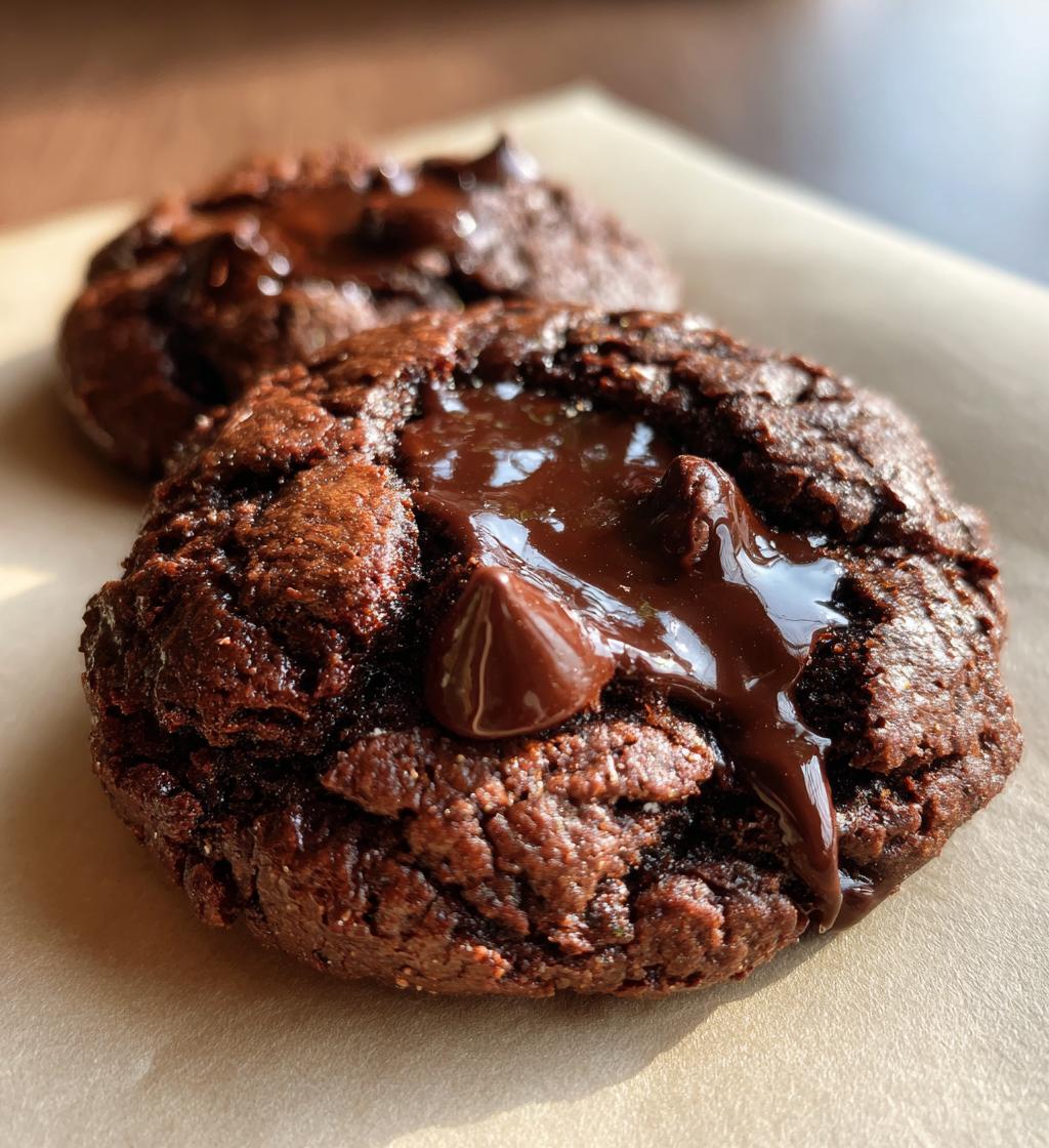 double chocolate cookies - detail 1