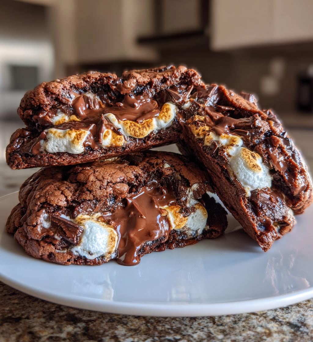 double chocolate smores cookies - detail 1