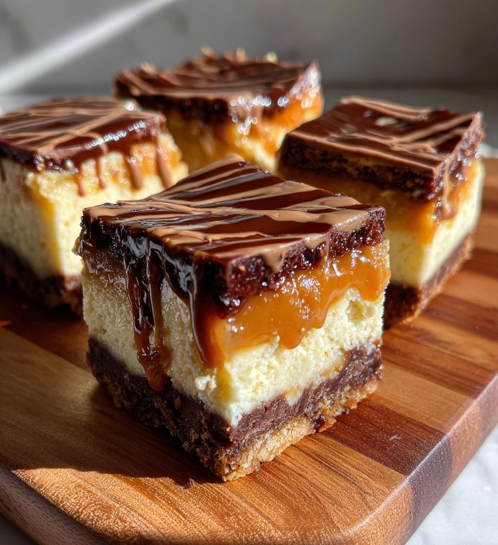 dulce de leche chocolate cheesecake bars