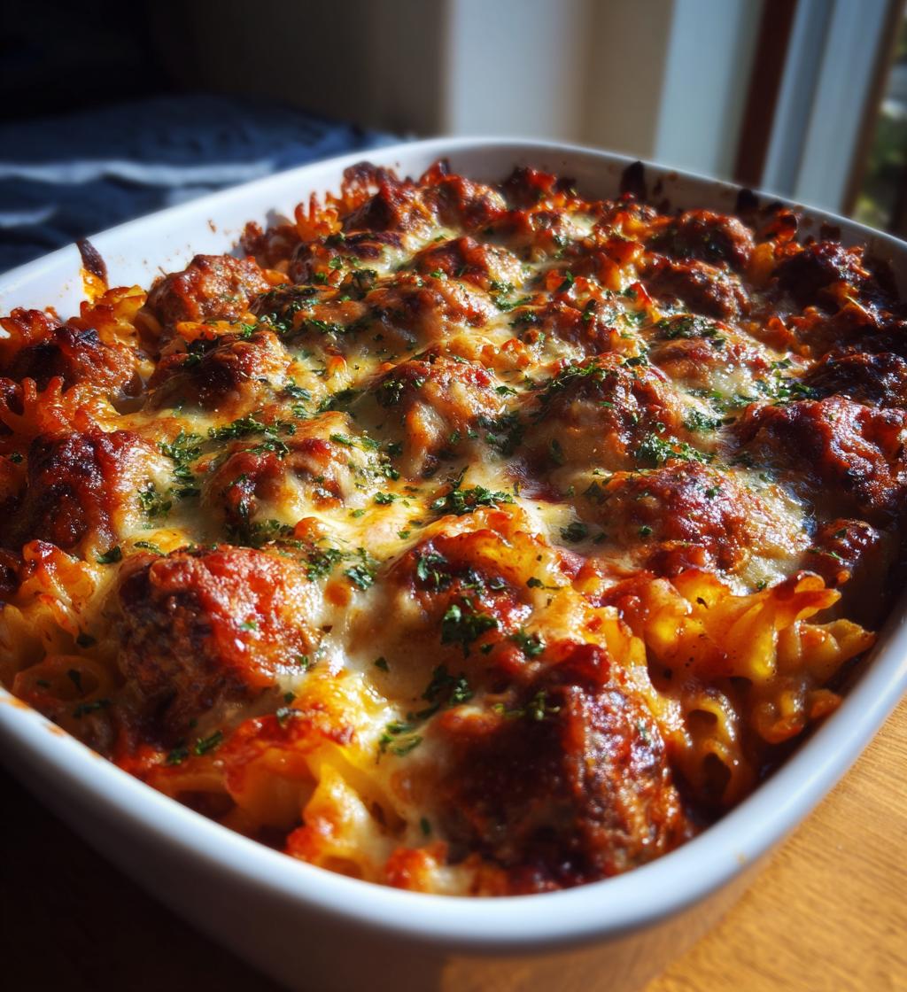 dump and bake meatball casserole