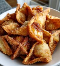 easy air fryer caramel apple wontons