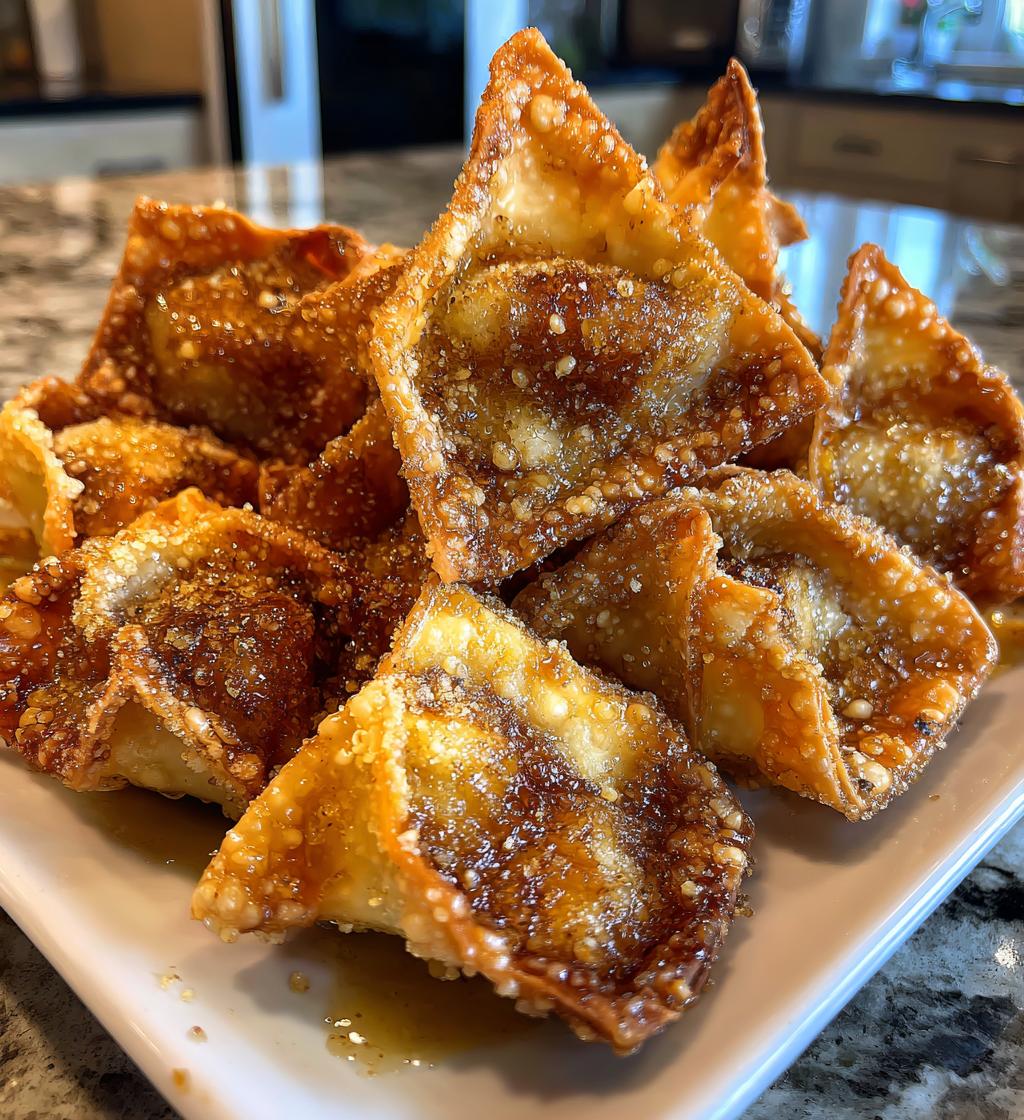 easy air fryer caramel apple wontons