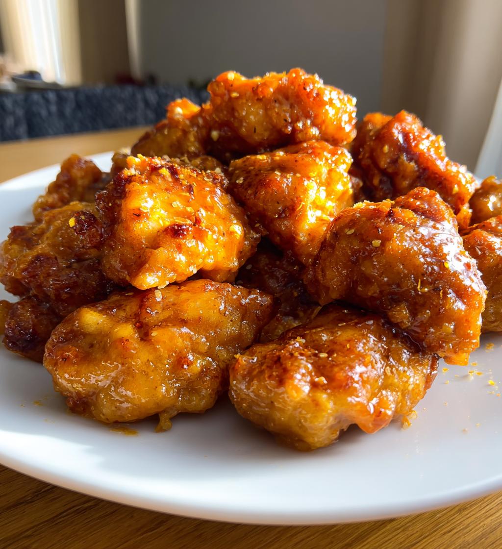 easy buffalo garlic chicken bites recipe