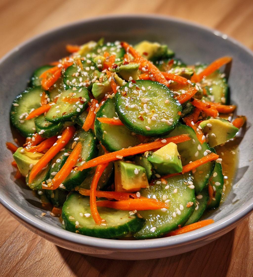 easy california roll cucumber salad - detail 1