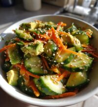 easy california roll cucumber salad
