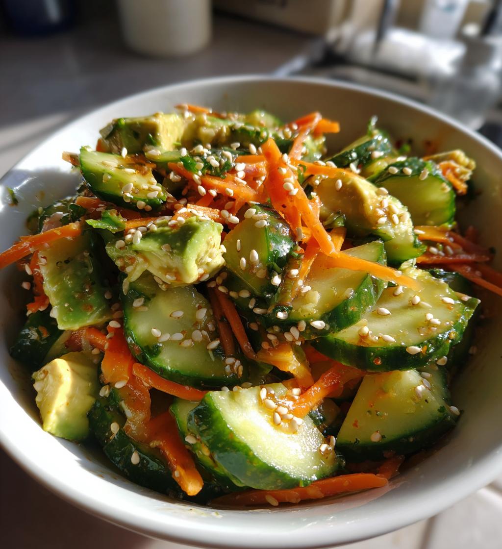 easy california roll cucumber salad