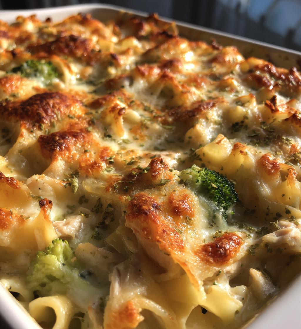 easy chicken alfredo casserole - detail 1