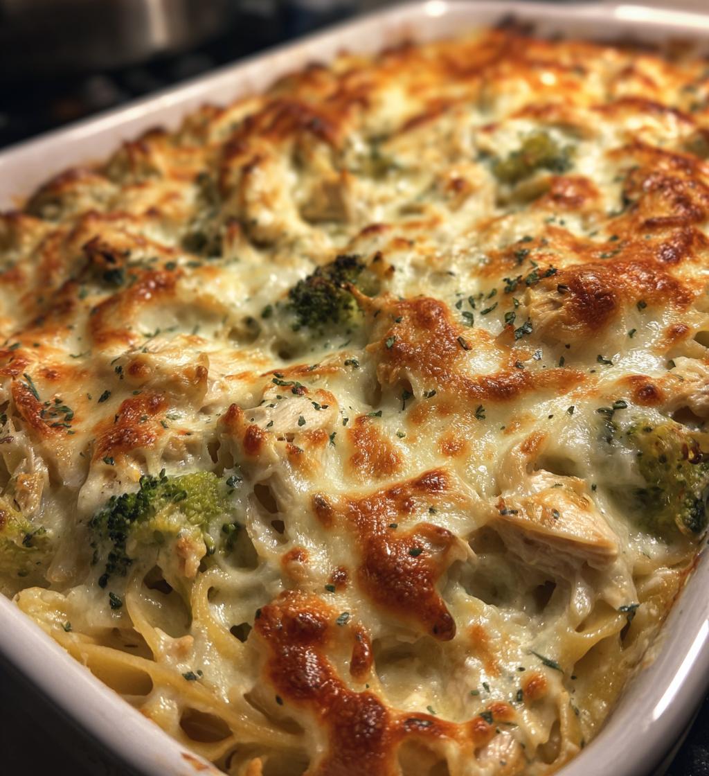 easy chicken alfredo casserole