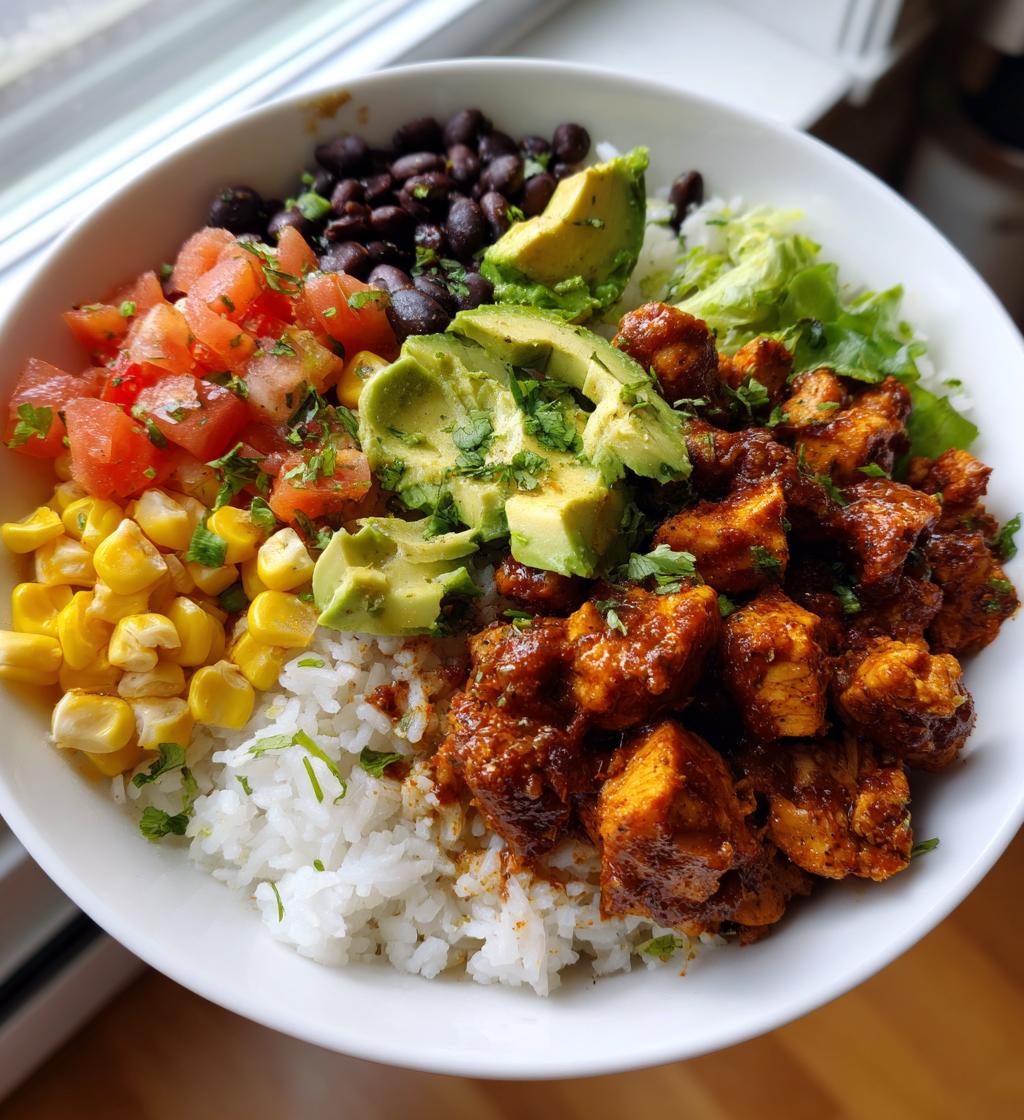 easy chipotle chicken bowl recipe - detail 1