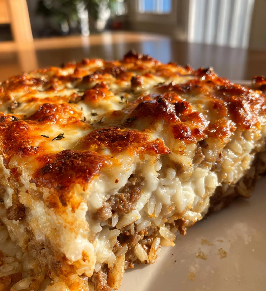 easy french onion beef and rice casserole recipe - detail 1