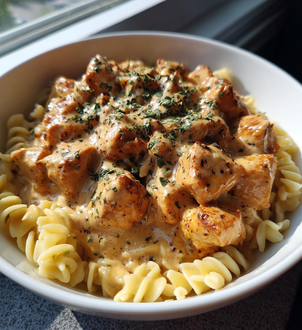 easy garlic butter chicken bites spicy cajun alfredo recipe - detail 1