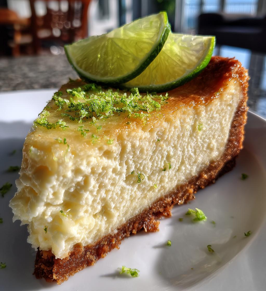 easy greek yogurt lime cheesecake - detail 1