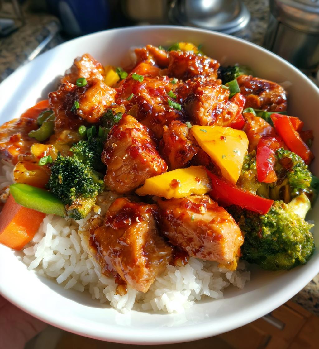 easy sweet chili chicken bowl recipe