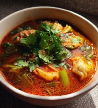 easy thai red curry dumpling soup