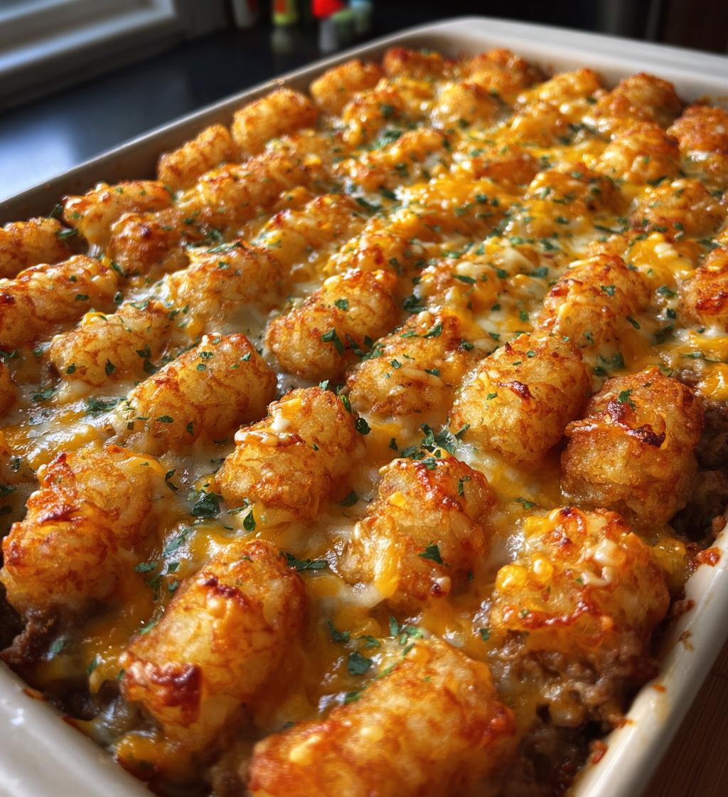 easy weeknight tater tot casserole