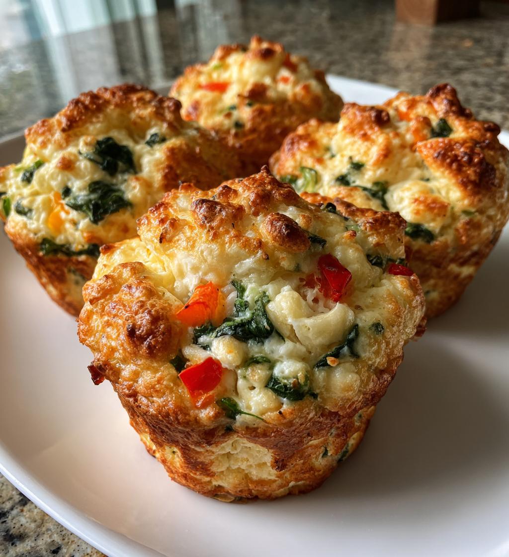 egg white muffins with veggies - detail 1