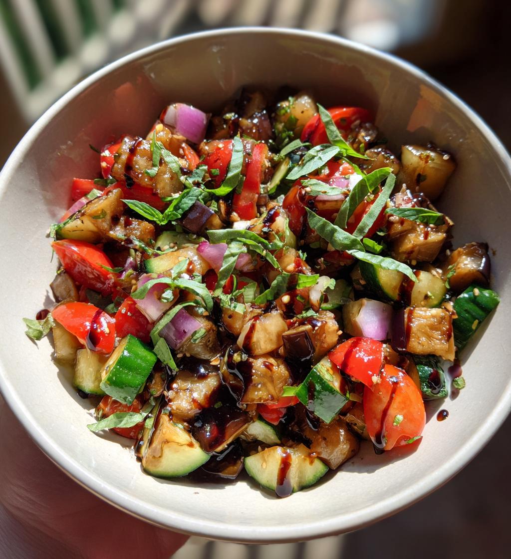 eggplant salad - detail 1