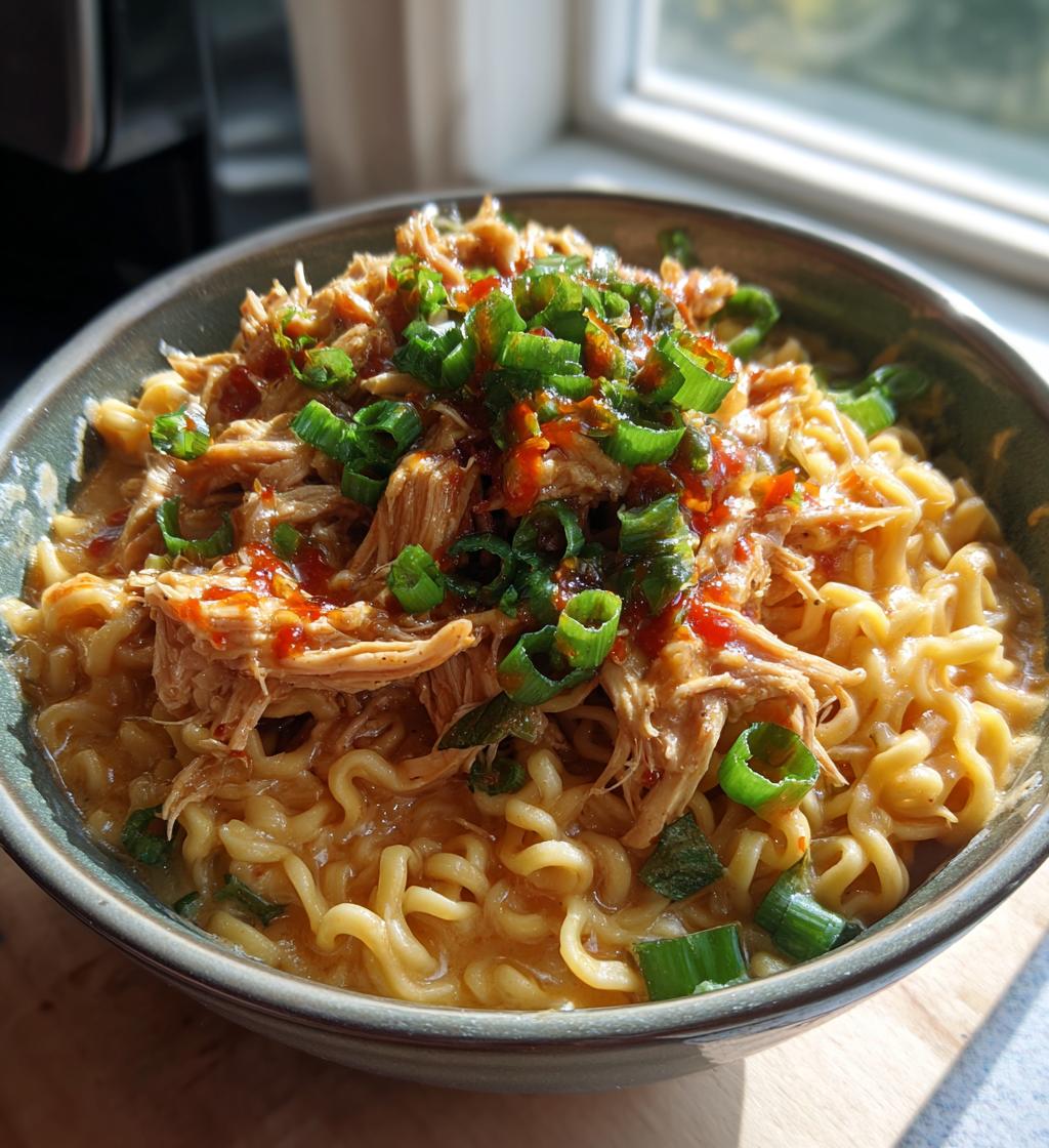 fiery chicken ramen with creamy garlic sauce - detail 1