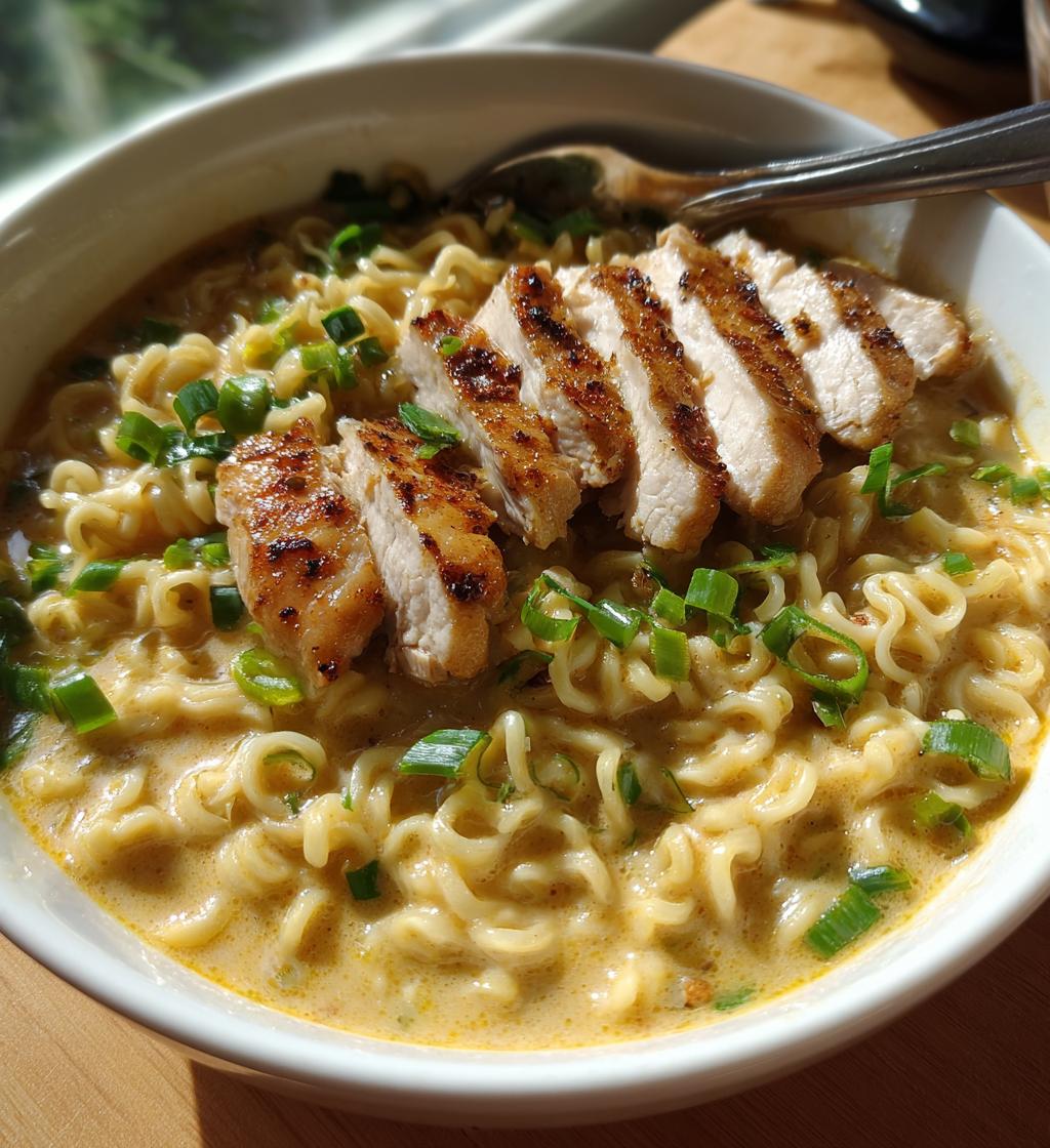 fiery chicken ramen with creamy garlic sauce 2 - detail 1